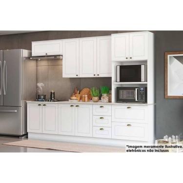 Imagem de Kit Cozinha Modulada 7 Peças Americana (2Aéreos+2Balcões+1Paneleiro+2Complemento) CZ145...