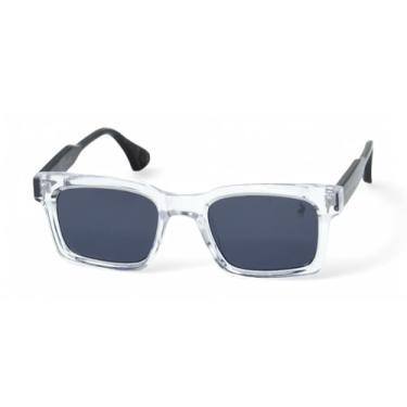 Imagem de Óculos de Sol Unissex Polo London Club, design Quadrado com Lente Proteção UV400 - Kit contém Case Couro ECO (Cristal preto)