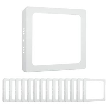 Imagem de Kit 15 Painel Plafon De Led 12w Teto Sobrepor Quadrado Luz Frio