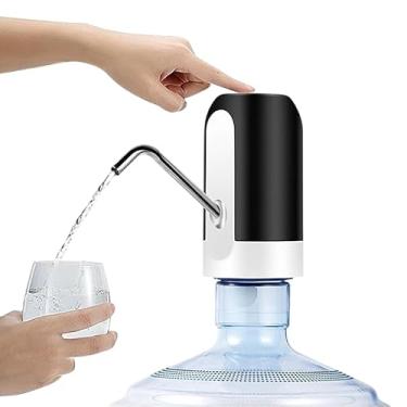 Imagem de Electric Water Bottle Pump Dispenser, USB Rechargeable, Universal Gallon Compatible, Black/White