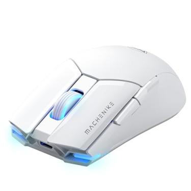 Imagem de Machenike Mouse de Jogo Sem Fio com Iluminação RGB, Sensor Óptico de 26.000 DPI, Receptor USB 2.4G, Botões Programáveis, Bateria de Longa Duração, Design Ergonômico para Laptop, PC, Mac
