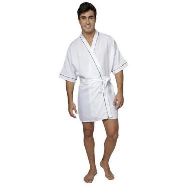 Imagem de Quimono/Roupão Oxford Masculino Modelo Japonês 01 Unidade - Santa Cara