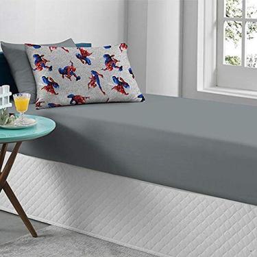 Imagem de Jogo de Cama Solteiro Homem Aranha Portallar 2 Peças Cinza