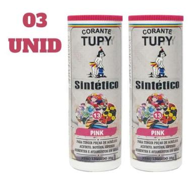 Imagem de Kit 03 Corante Tupy Sintético P/ Tingir Botões , Zípe, Acetato, Acríli