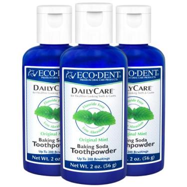 Imagem de Pó Dental ECO-DENT DailyCare - Bicarbonato de Sódio e Menta - 3 Pacote