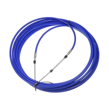 Imagem de A ABSOPRO 1 peça 11 metros 11 metros 433 polegadas Marine Type 3300 / 33C cabo de caixa de controle remoto de mudança do acelerador para Yamaha motor de popa barco motor de direção azul item de