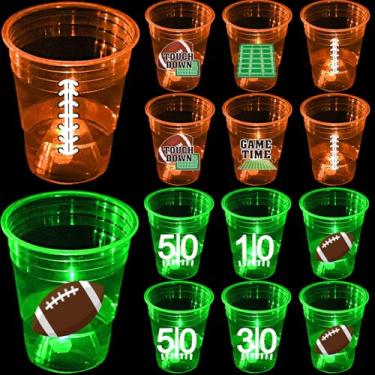 Imagem de mishunyus 24 Peças De Decorações De Copos De Futebol Brilhantes, Decorações Para Festas Do Superbowl, Eventos De Porta-Malas Para Suprimentos E Lembrancinhas Ideais Para Festas, Festa De Aniversário