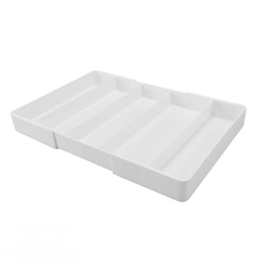 Imagem de Bandeja Versátil Eficiente do Organizador da Gaveta da Cozinha para a Bandeja de Escritório de Vaidade do Quarto, Divisor de Talheres de Plástico ABS para Espaço de Cozinha