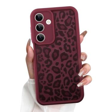 Imagem de KANGHAR Capa para celular Galaxy A16 estampa de leopardo fofa guepardo capa protetora de TPU macio à prova de choque projetada para Samsung Galaxy A16 vermelho