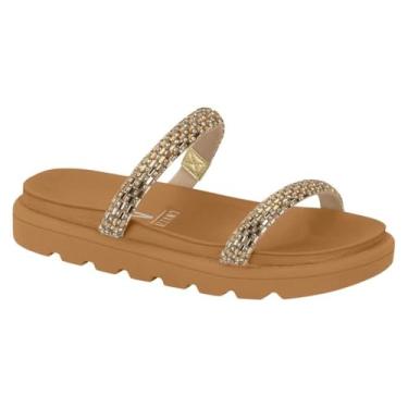 Imagem de Papete Vizzano Flatform Tratorada Tiras Strass 6459 110 3/40