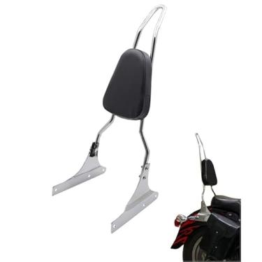 Imagem de Encosto Sissy Bar com almofada confortável compatível com Harley Heritage Softail FLSTC/Springer FLSTS 1997-2017 (Chrome)