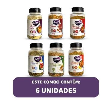 Imagem de Kit 6 Mix Temperos Secos Naturais Carne Frango Picante Peixe Sem Glúte