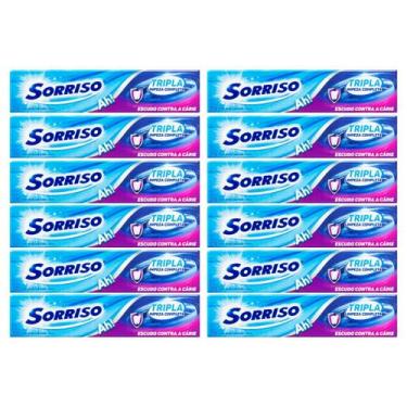Imagem de Kit 12 und Creme Dental Sorriso Tripla Limpeza Completa 70g