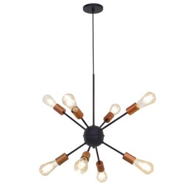 Imagem de PENDENTE SPUTNIK 8 LAMPADAS PRETO/COBRE