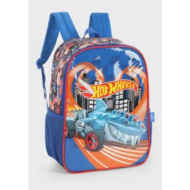 Imagem de Mochila azul un hotwheels