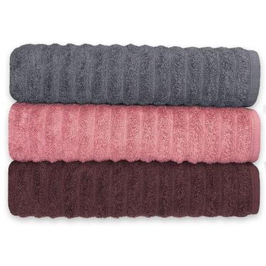 Imagem de Kit 3 Toalhas De Banho Gramatura 500 Jogo De Toalha Banhão