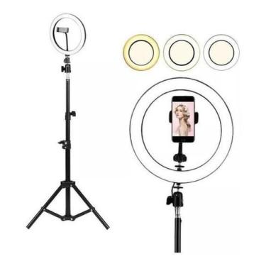Imagem de Iluminador Ring Light Anel Luz C Tripé 1,80 30Cm - Nao Informada