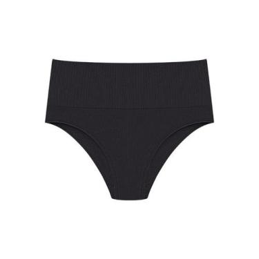 Imagem de Calcinha Cintura Alta Em Microfibra Canelada Coleção Free HOPE Lingeri