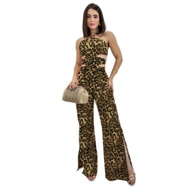 Imagem de Macacão Feminino Longo Pantalona Viscose Soltinho De Amarrar - Swisz, 