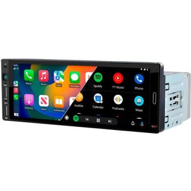 Imagem de Multimídia mp5 1din full touch carplay android auto sem fio - H-tech