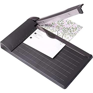 Imagem de Cortador de papel, cortador de papel, cortador de guilhotina, cortador de papel portátil, capacidade de 3 folhas para artesanato, etiquetas, fotos e cartolina