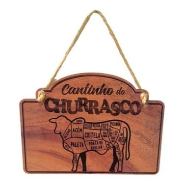 Imagem de Placa Cantinho Do Churrasco - Decoração Mdf Cortes Bovino
