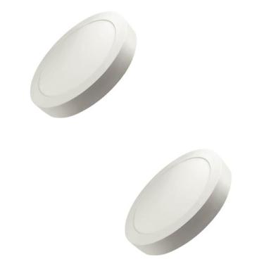 Imagem de 2 Plafon Superled Sobrepor 24w Biv 6500k Redondo Ourolux