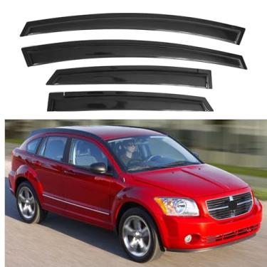 Imagem de Viseira de janela IG para Dodge Caliber 2007-2012, protetor de chuva, defletor de janela de ventilação lateral de vento extra durável, 2007 2008 2009 2010 2011 2012