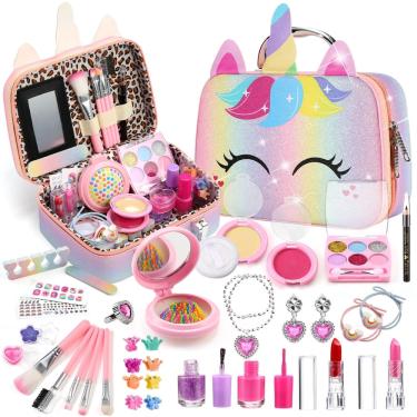 Imagem de Conjunto de maquiagem holybelle, 22 peças para meninas de 3 a 12 anos com estojo