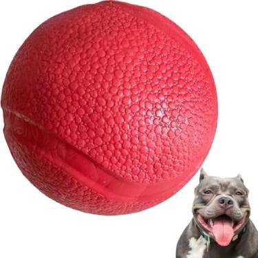 Imagem de Brinquedo Para Cães Bola Lisa Grande Maciça Extra Forte 95mm Cachorro destruidor Grande Hard (Vermelho)