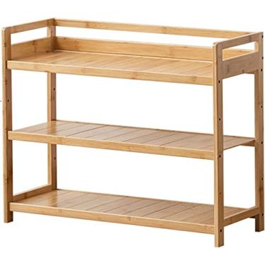 Imagem de LIFOND Sapateira organizadora de bambu sapateira de 3 níveis, prateleira de sapato, simplicidade nórdica, aberta, suporte de armazenamento de sapatos para entrada, corredor e armário, prateleira de