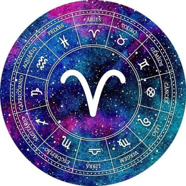 Imagem de Painel Redondo 3D Sublimado Signo Áries Frd-5394