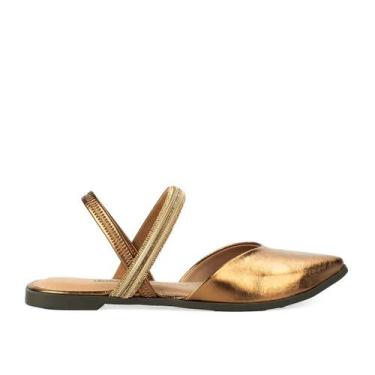 Imagem de Sapatilha Estilosa Casual Feminina Dakota Do214, Dourado, 37