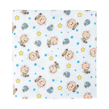 Imagem de Cueiro Flanelado 03 Unidades Cebolinha 1 Turma da Mônica Baby 60 cm x 80 cm