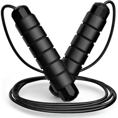 Imagem de Corda De Pular Cross Speed Rope 3 Metros Rolamento Profissional Fitness Para Exercícios em Casa Ajustável - Premium