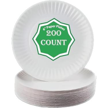 Imagem de Spa Stix Prato de papel descartável de 15,24 cm (6") - Pacote com 200 unidades (placa S-6-200)