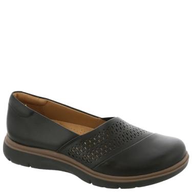 Imagem de Clarks Certina Edge sem cadarço feminino, Preto, 9 Narrow