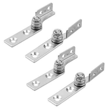 Imagem de Mewutal 2 pares de dobradiças de eixo de torque pequenas dobradiças para mesa dobrável, janelas, portas (2 esquerda e 2 direita)