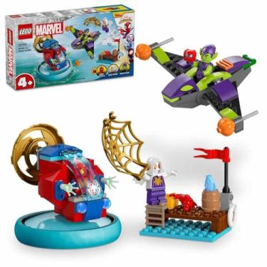 Imagem de LEGO Marvel Spidey e a sua superequipa Spidey vs. Duende verde brinquedo do super-herói com minifiguras e veículos, presente para meninos e meninas de 4 anos ou mais fãs de personagem da Marvel