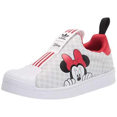 Imagem de adidas Originals Tênis infantil unissex Superstar 360, Branco/Carlete/Preto, 3 Little Kid