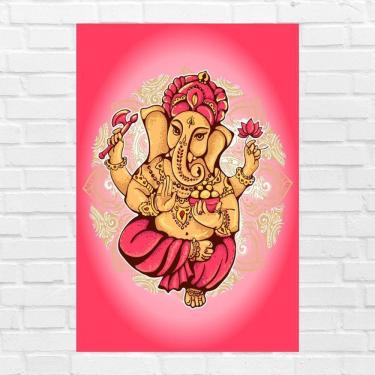 Imagem de Placa Decorativa Mdf Ganesha Tamanho 20x27cm Modelo 2