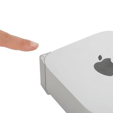 Imagem de Base de botão de energia fácil para Mac mini M4 suporte de alumínio para desktop dock Mac mini M4 acessórios