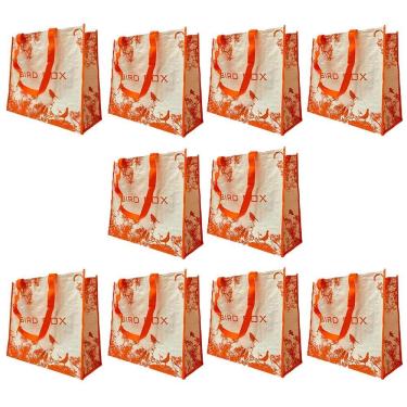 Imagem de Bolsa Ecobag Retornavel Kit 10 Uni Compras Mercado Shopping