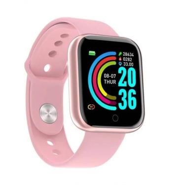 Imagem de Relogio Inteligente Smartwatch D20 Rose + Nota Fiscal