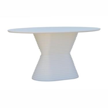 Imagem de Mesa De Jantar Apollo Tampo Oval 160x90cm Branco