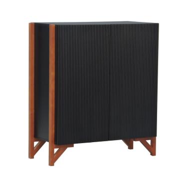 Imagem de Buffet Alto 2 Portas Decor Preto-amêndoa