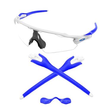 Imagem de Eye Opening Stuff Braços brancos de substituição para óculos de sol Oakley Radar EV OO9275 - Azul