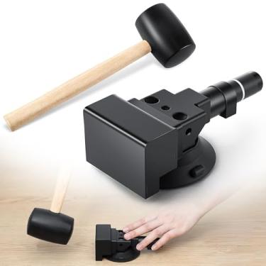 Imagem de Feekoon Ferramenta de fixação de lacunas de piso, garra de prancha resistente com ventosa a vácuo e martelo de borracha para madeira, vinil, piso laminado, kit de reparo de lacuna de piso (não pode