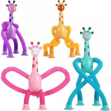 Imagem de Brinquedo girafa estica e puxa com ventosa - Toys