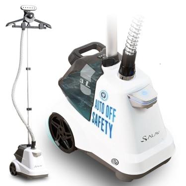 Imagem de SALAV Vaporizador De Roupas Vertical Nível Comercial Com Desligamento Automático Segurança, Vapor Potente 1800 W, Tanque Água Extragrande 3 L, Uso Contínuo 90 Minutos, Sistema Controle Por Pedal, Em